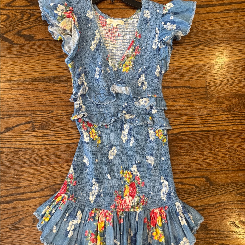 Love Shack Fancy Smocked Blue Floral Dress
EUC
So cute!  only worn twice
